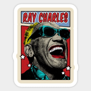 Ray Charles Pop Art Comic Style Sticker